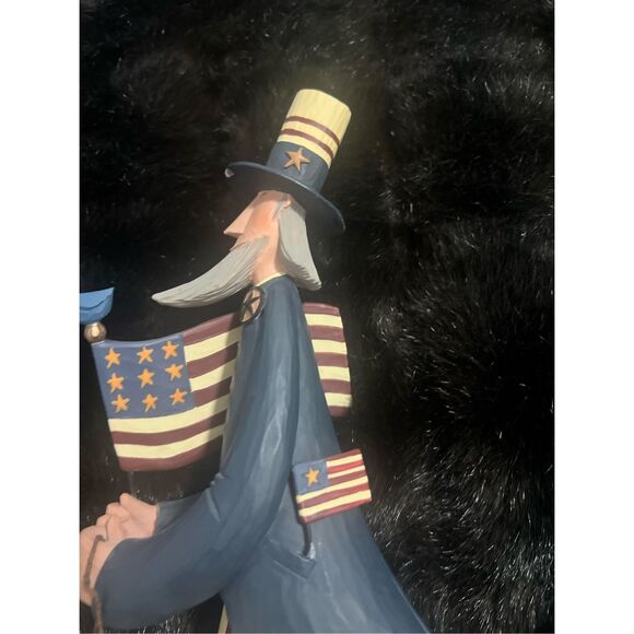 WILLIRAYE STUDIO "WALKING THE HOG" - UNCLE SAM, WALKING A PIG 10" patriotic - Picture 9 of 10